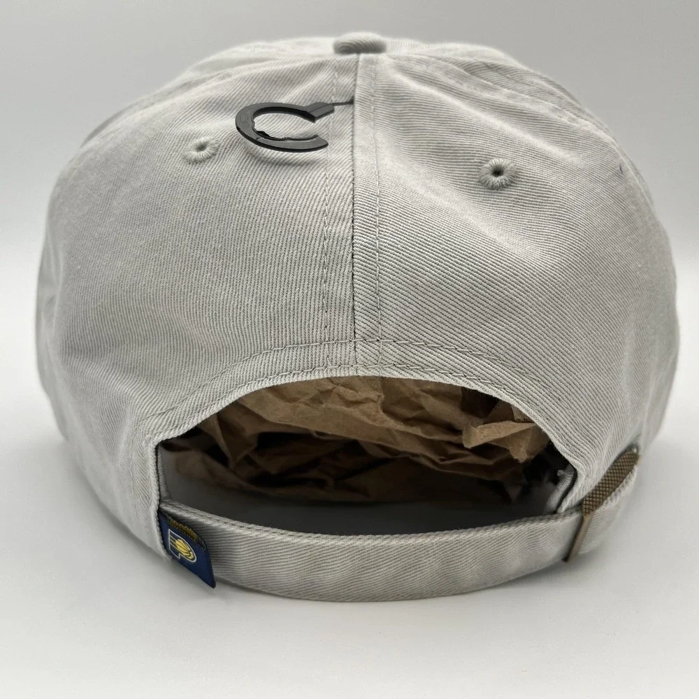 Indiana Pacers 47 Brand Clean Up Hat Strap Back One Size Gray NBA Basketball NEW